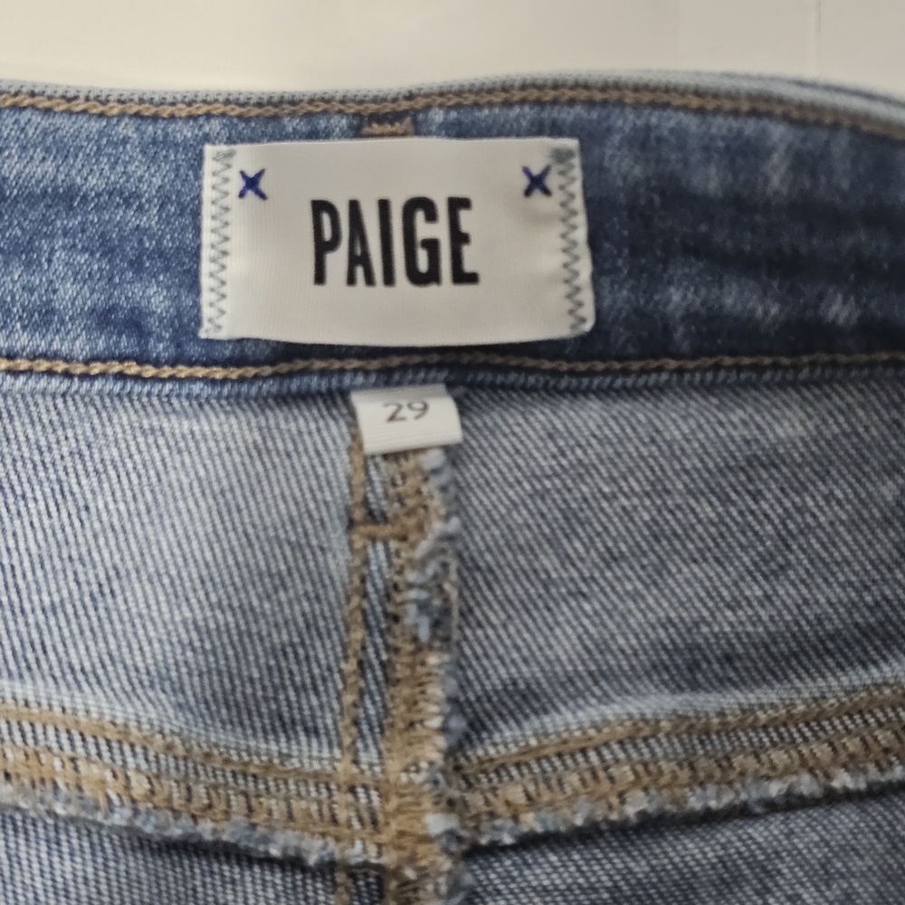 PAIGE Light Blue Cropped Jeans - Picture 4 of 12
